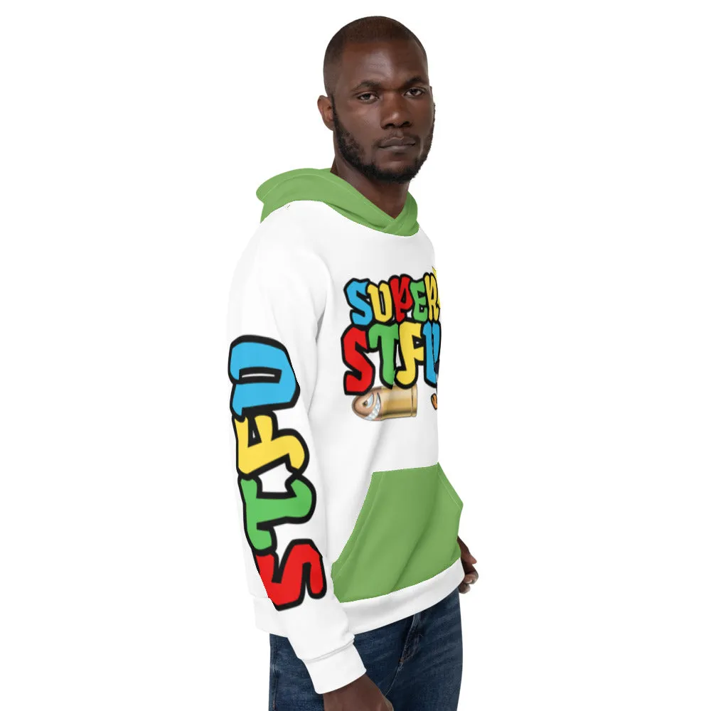 Super STFU Unisex Hoodie - White/Green