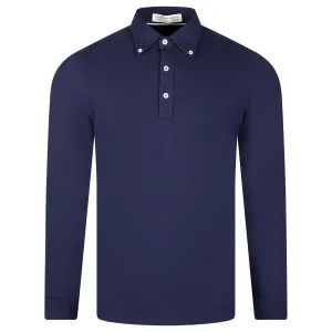The Burton LS Knit Polo Navy - SS24