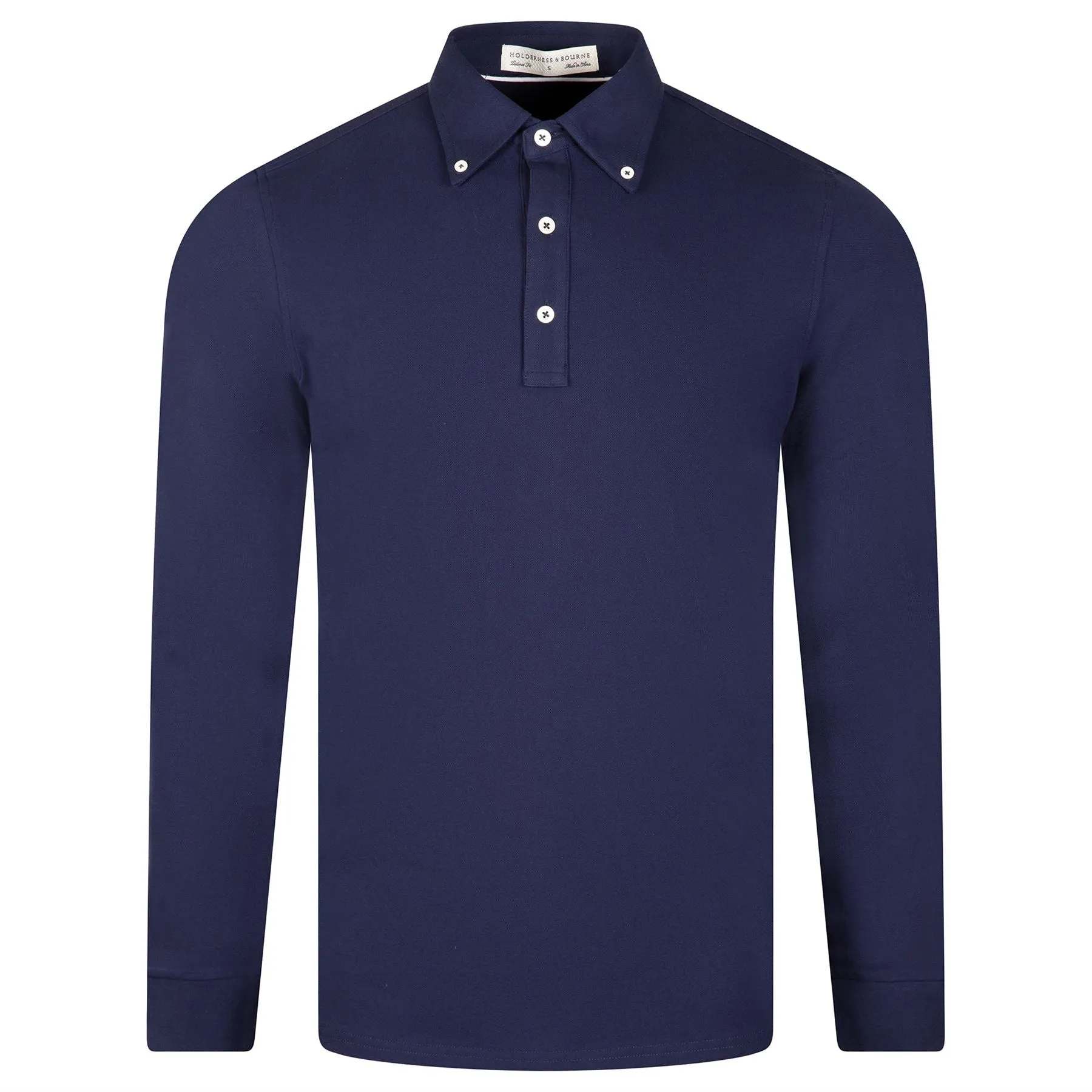 The Burton LS Knit Polo Navy - SS24