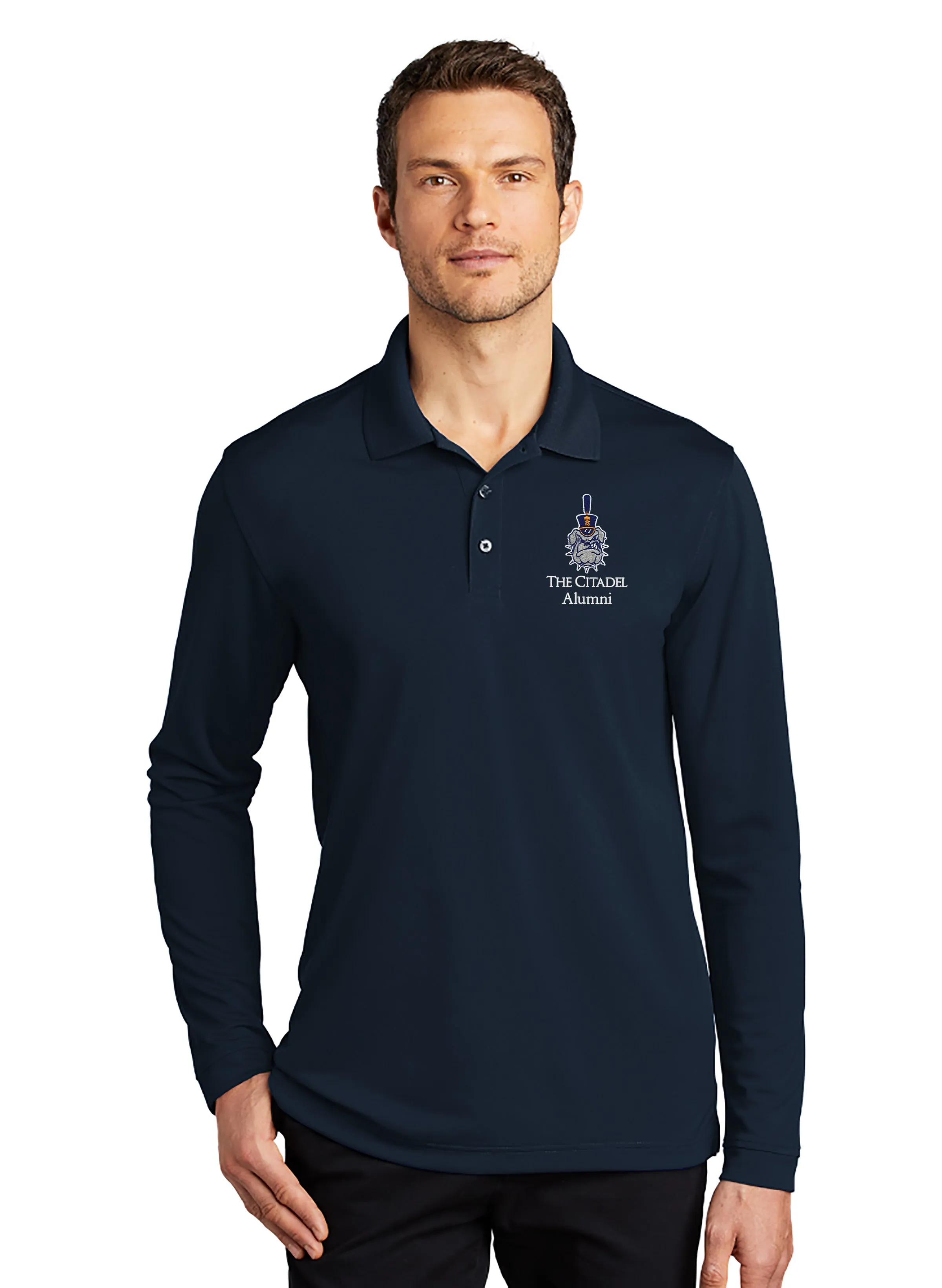 The Citadel, Spike Alumni, UV Micro-Mesh Long Sleeve Polo Shirt