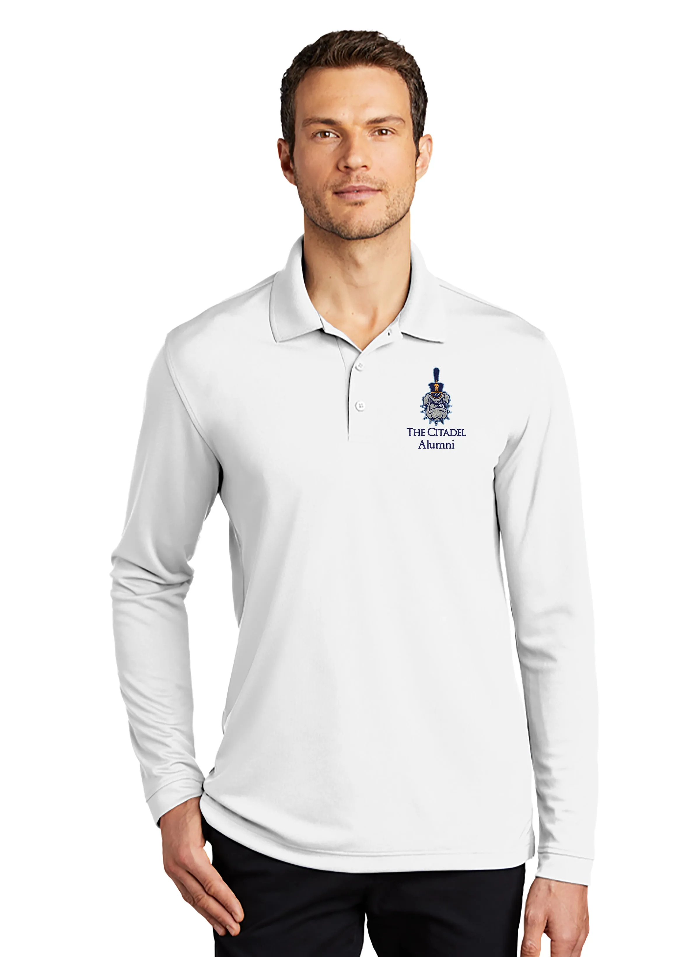 The Citadel, Spike Alumni, UV Micro-Mesh Long Sleeve Polo Shirt