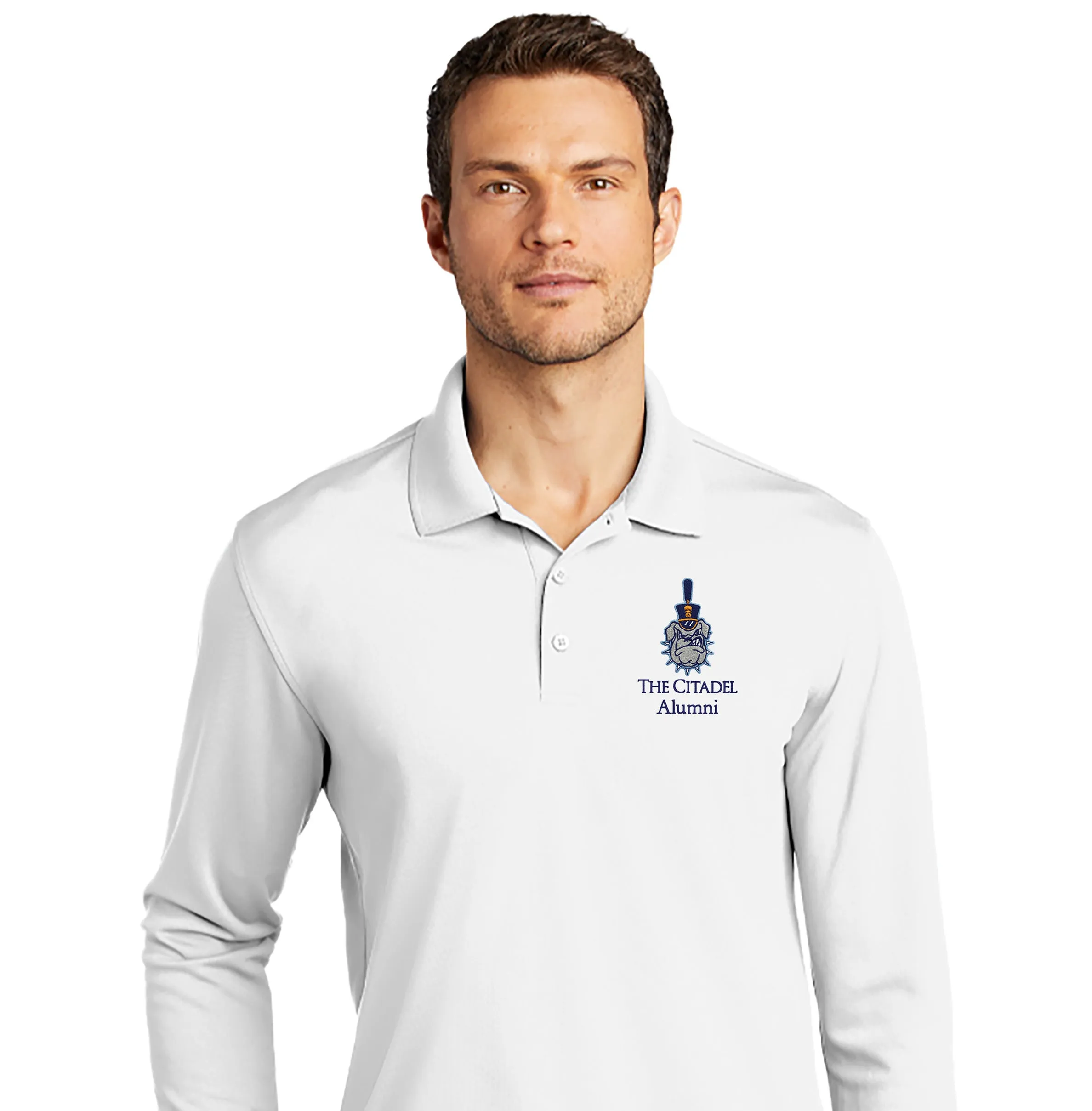 The Citadel, Spike Alumni, UV Micro-Mesh Long Sleeve Polo Shirt