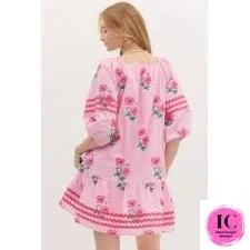 The Timeless Pink Floral Dress