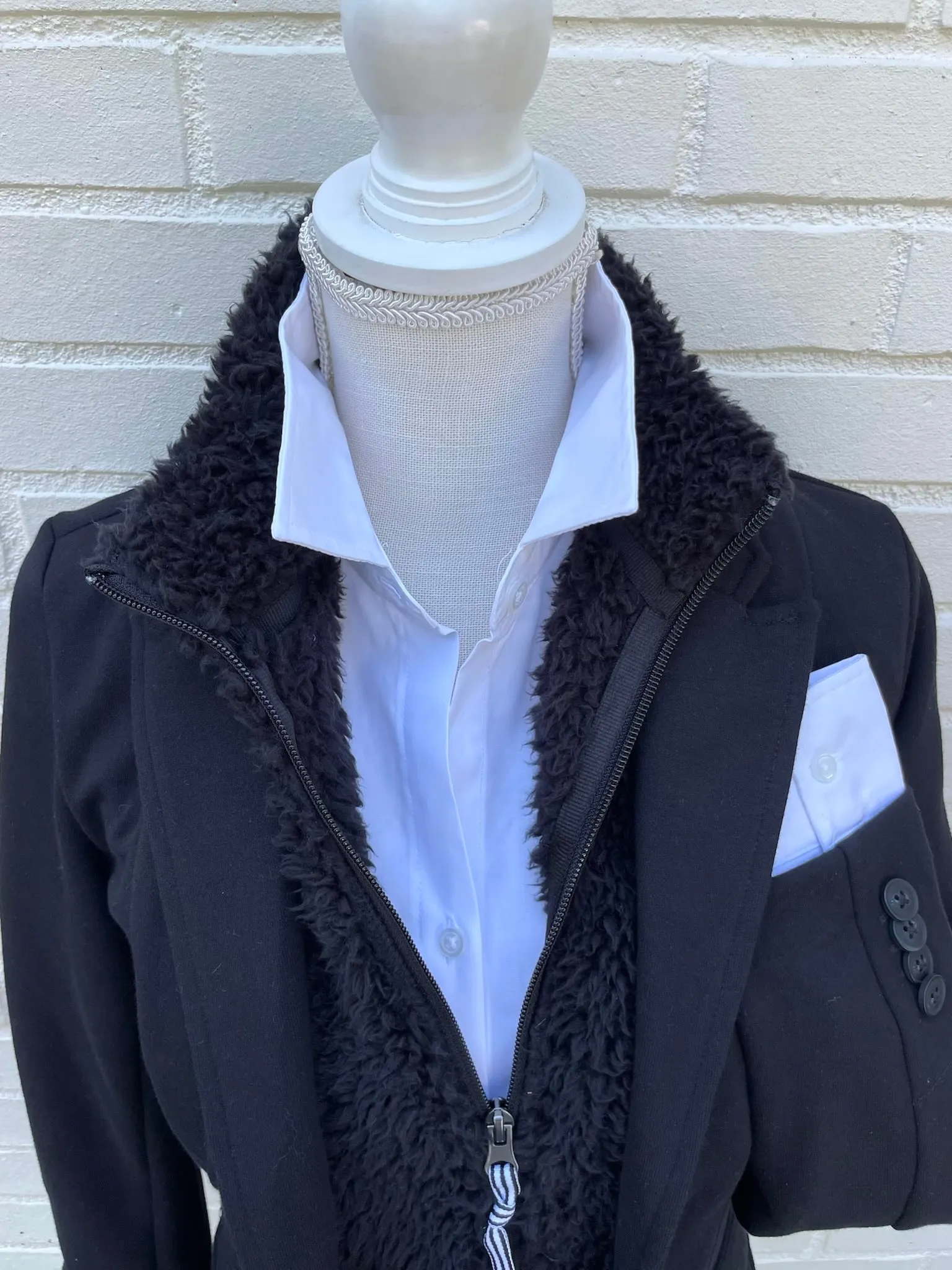 Tracey Fleece Blazer - Black w Black (TBB02)