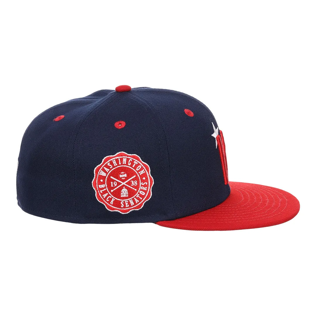 Washington Black Senators NLB Flip Fitted Ballcap