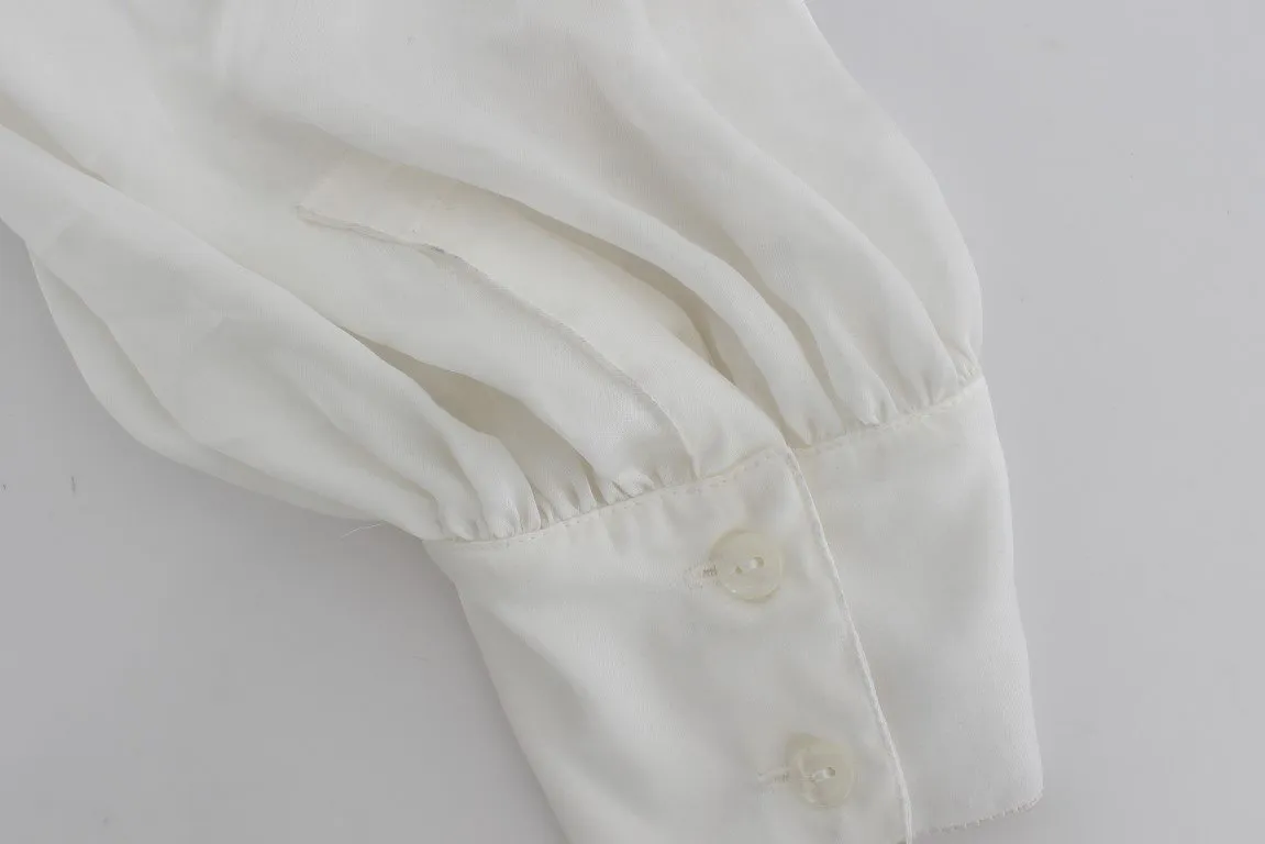 White Button Down Blouse Shirt