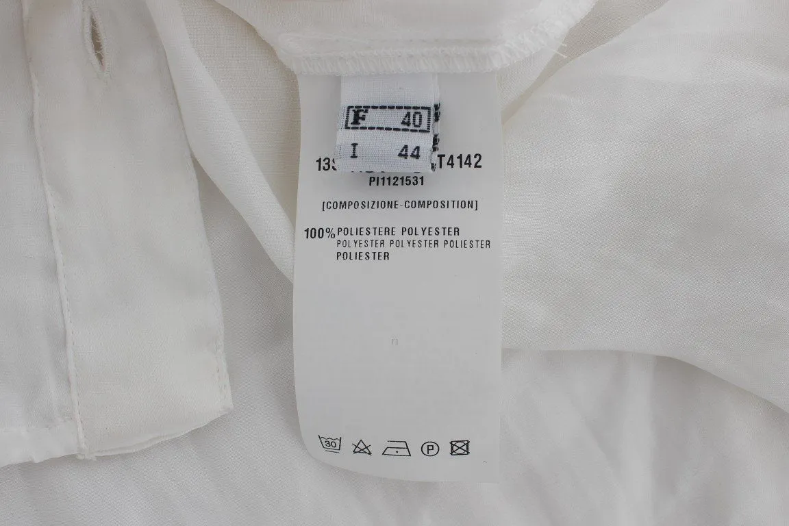 White Button Down Blouse Shirt