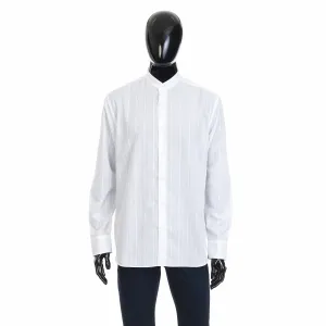 White Dress Shirt Features a Mandarin Collar