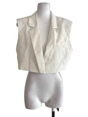 White Striped Vest