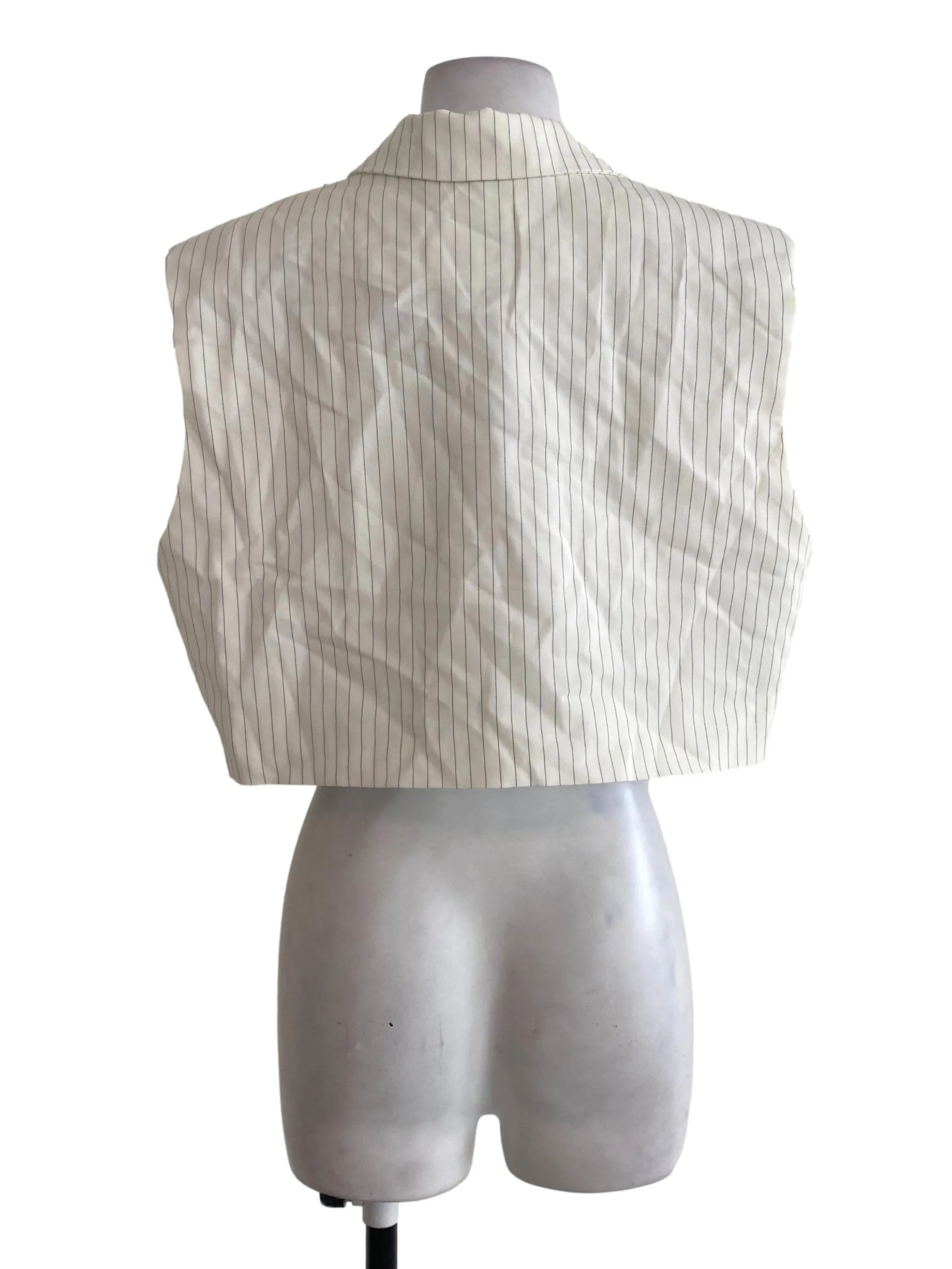 White Striped Vest