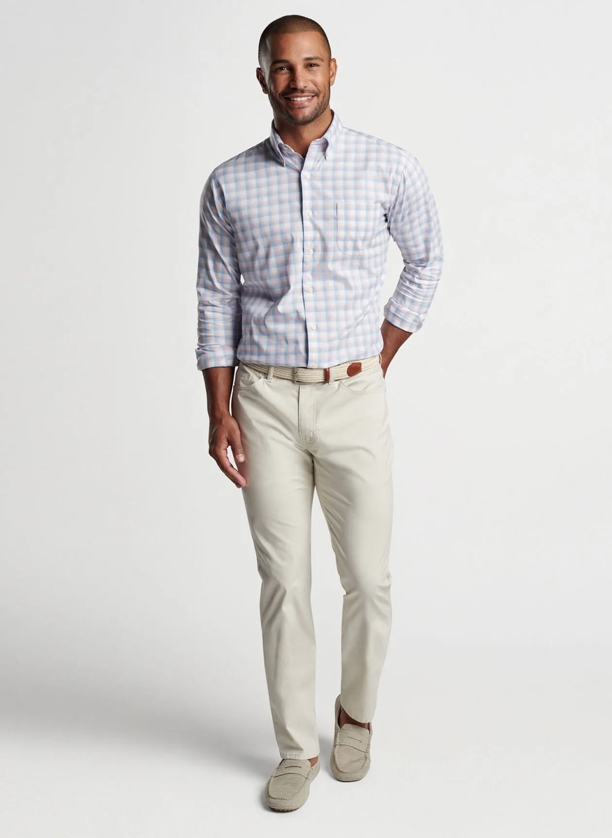 Wilkeson Crown Lite Cotton-Stretch Sport Shirt - Larkspur