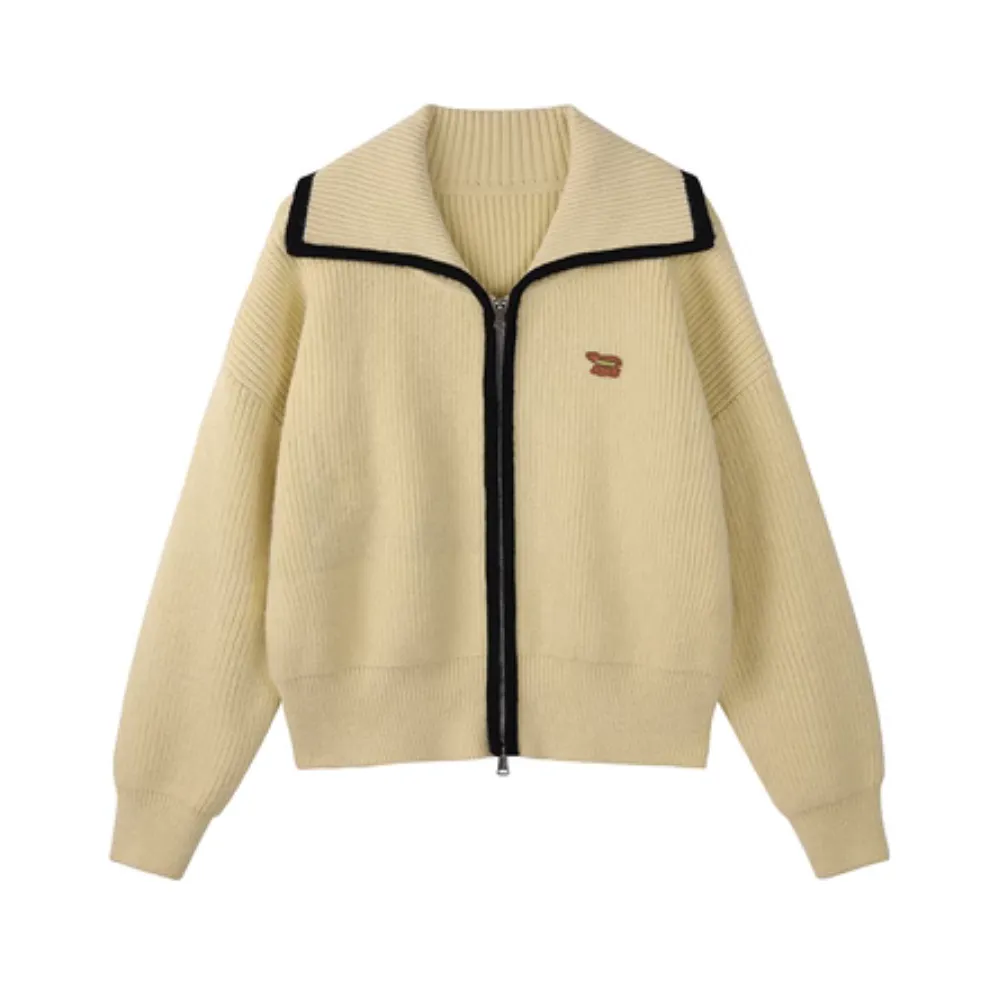 Women's Dopamine Double Zip Knitted Cardigan