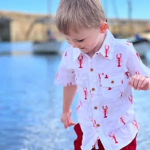 Woven Lobster Print Shirt