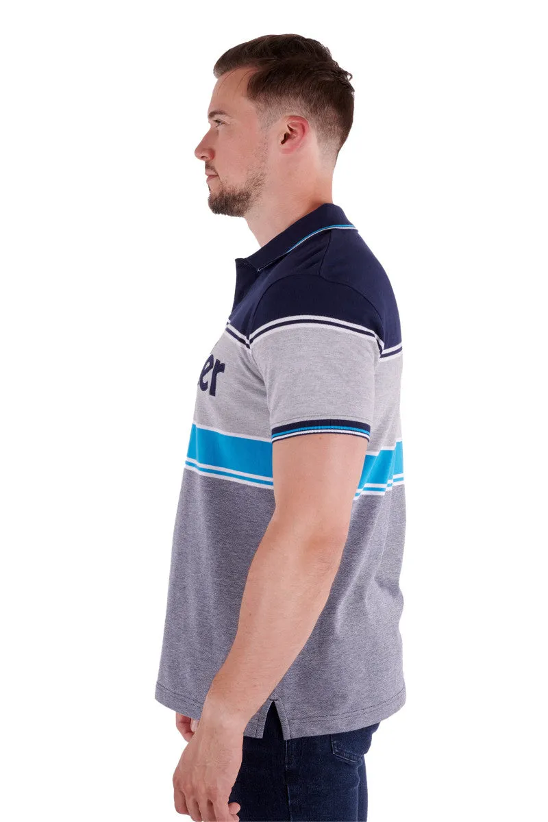 Wrangler Men's Leo Short Sleeve Polo - Navy/Blue